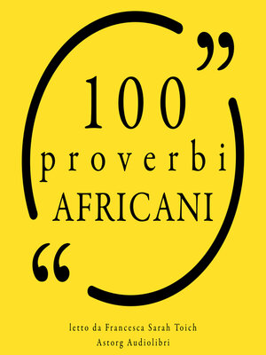 cover image of 100 proverbi africani
